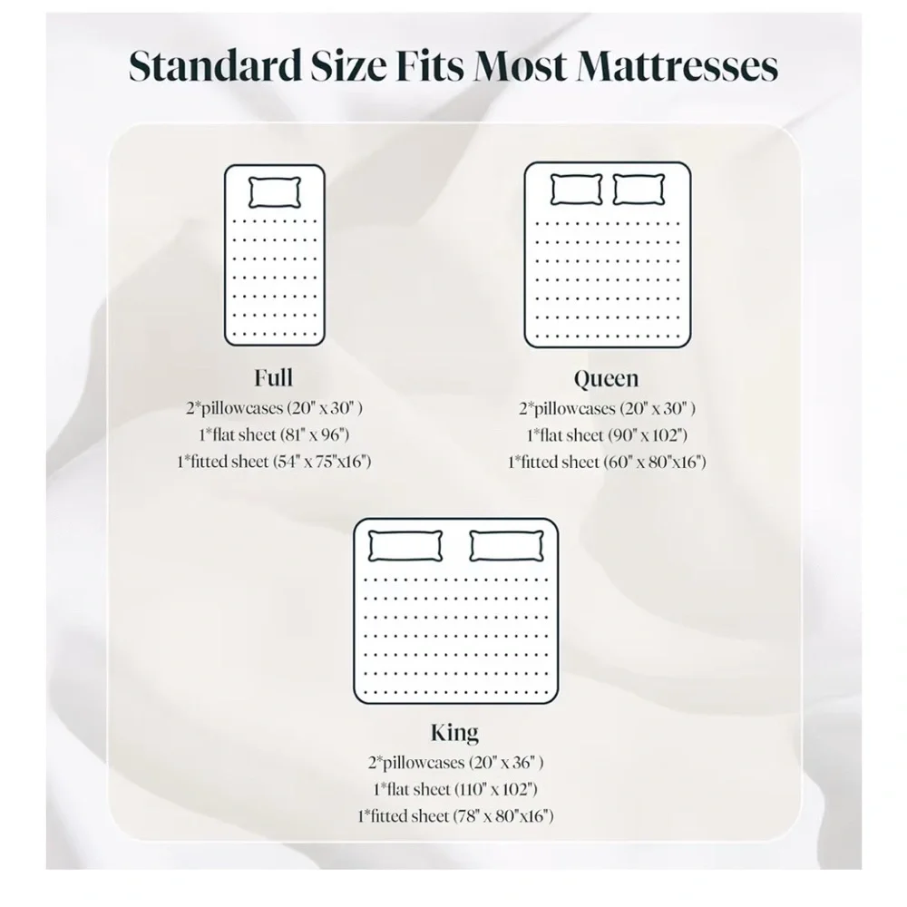 Luxury Bamboo White Sheet Set 072
